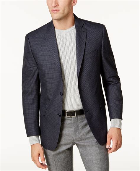 michael kors men's modern-fit check sport coat|Michael Kors classic fit topcoat.